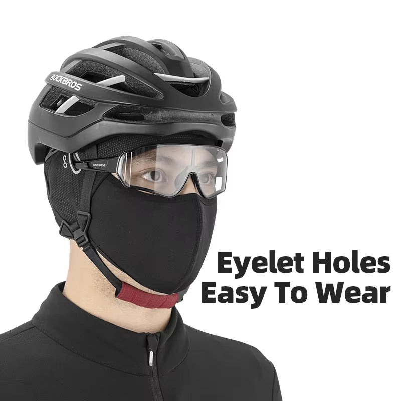 Winter Caps Bike Balaclava Bicycle Motorcycle Cap Glasses Hole Bandana Sports Running Headband Windproof Keep Warm Mask