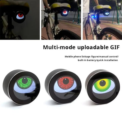 Bicycle Dynamic Devil Eyes LED Light Motorcycle Taillight Bike Scooter Waterproof Charging Taillight Motorbike Retrofit Kit